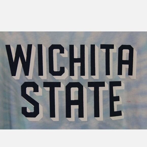 SUMMIT TIE DYE CROPPED TEE WICHITA STATE SIZE M NWT - Picture 2 of 6